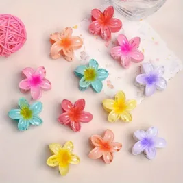 Colorful Lotus Flower Claw Clips For Hair